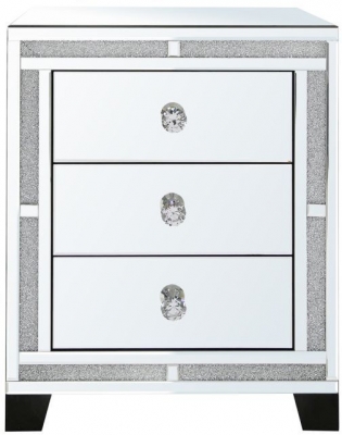 Naro Mirrored Bedside Cabinet