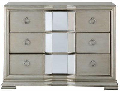 Celine Mirrored Champagne 3 Drawer Chest