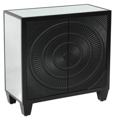 Cirque Black Mirrored 2 Door Cabinet