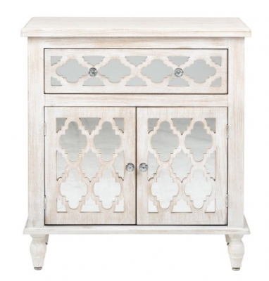 Hampton Beach Mirrored 2 Door Cabinet