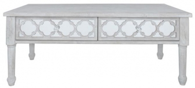 Hampton Beach Mirrored Storage Coffee Table