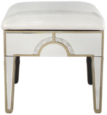 Angelo Antique Mirrored Stool