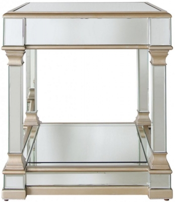 Killona Champagne Gold Mirrored End Table