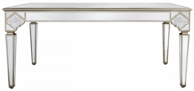 Morocco Champagne Mirrored Dining Table