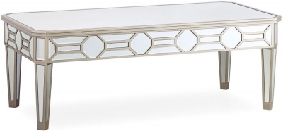 Vida Living Rosa Geometric Mirrored Coffee Table