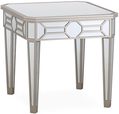 Vida Living Rosa Geometric Mirrored End Table