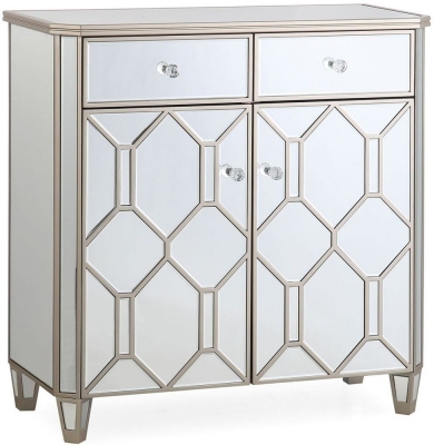 Vida Living Rosa Geometric Mirrored  2 Door 2 Drawer Sideboard