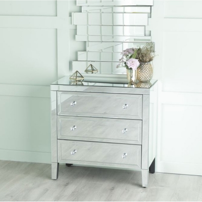 Valencia Mirrored 3 Drawer Chest