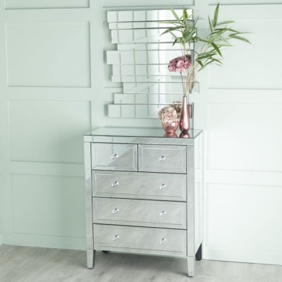 Valencia Mirrored 3+2 Drawer Chest