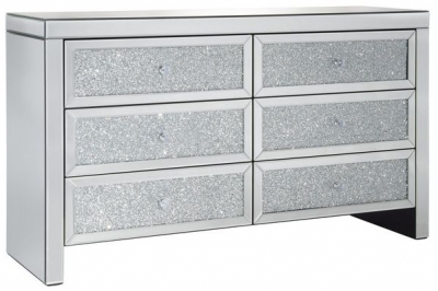 Birlea Vienna Mirrored 6 Drawer Wide Chest